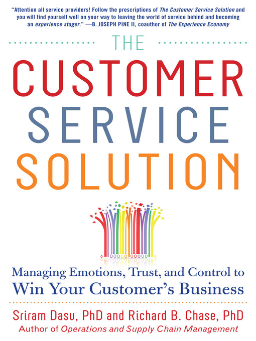 Title details for The Customer Service Solution by Sriram Dasu - Available